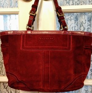Coach suede gallery tote - small